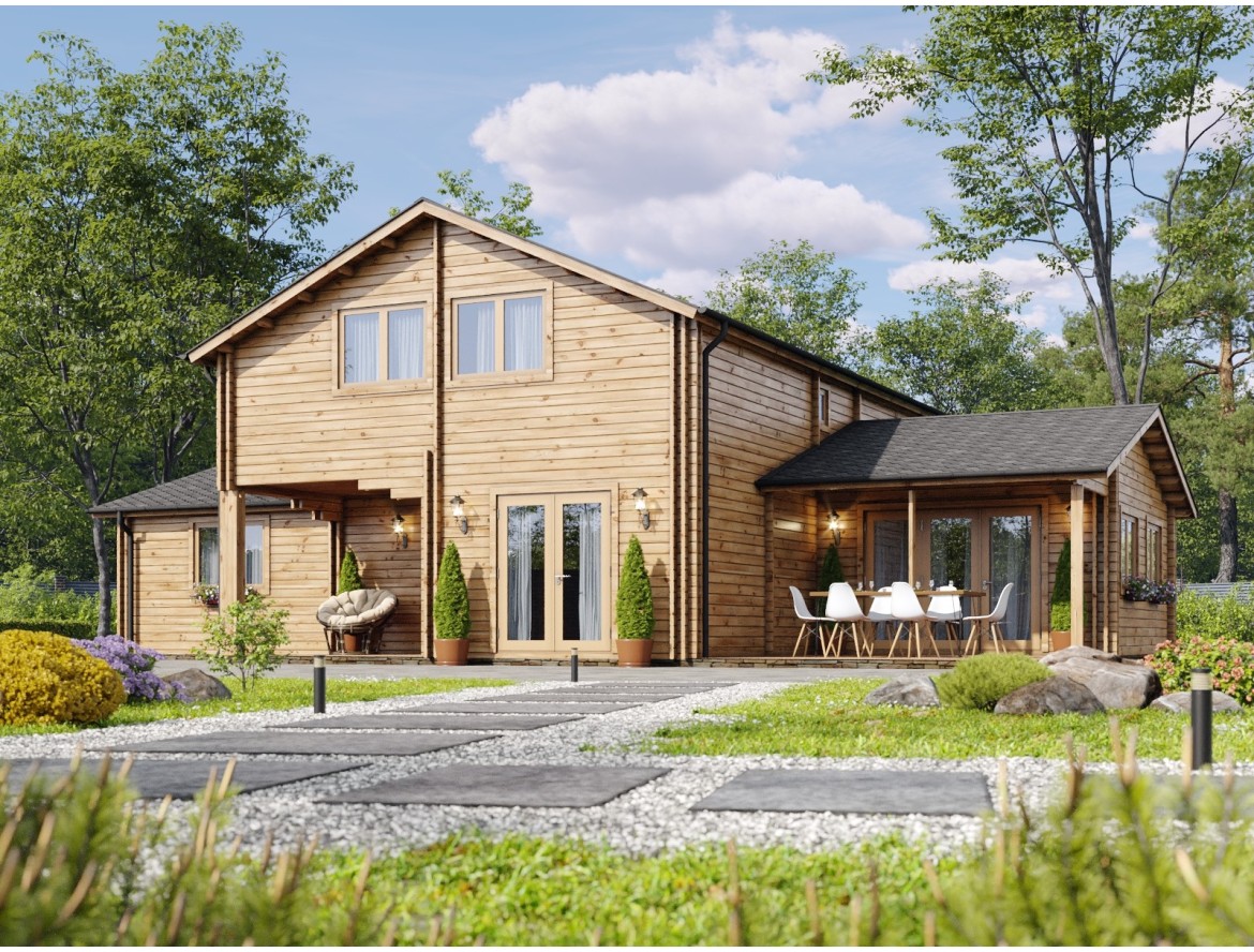 Nuevo Modelo vivienda de madera de dos plantas TERESA: 180m² de Espacio, Confort y Elegancia
